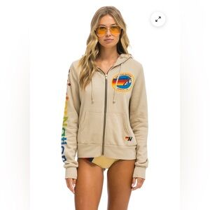 Aviator Nation Hoodie - Sand. Large